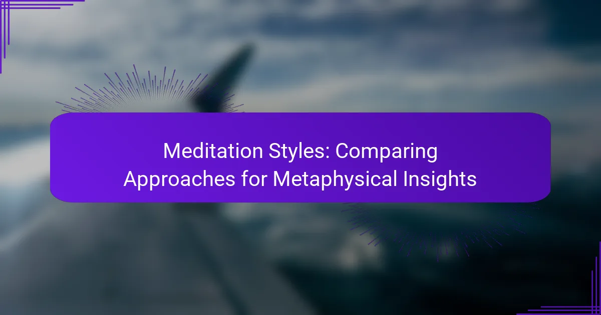 Meditation Styles: Comparing Approaches for Metaphysical Insights