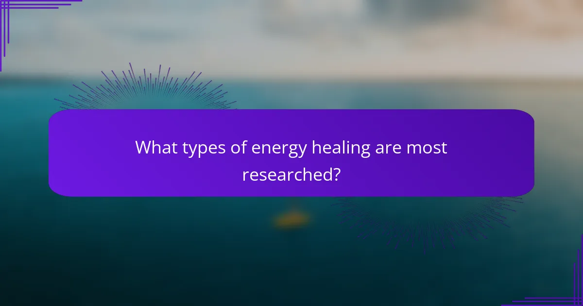 What types of energy healing are most researched?